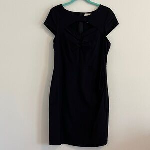Modcloth Elegant Black Cap Sleeve Mini Dress